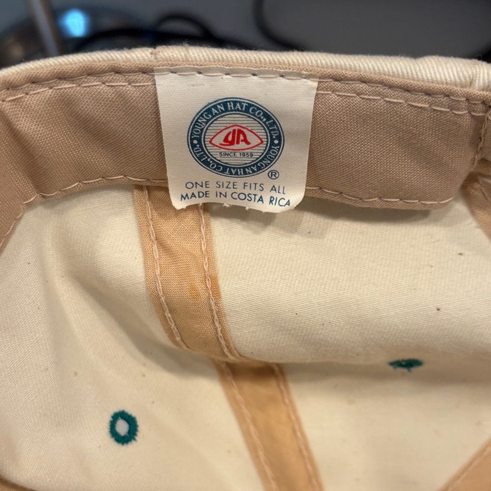 Gone Fishin' vintage White and Teal Cap - Picture 4 of 5